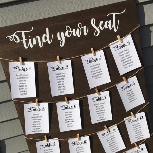 Seating Chart, Find Your Seat, Meet The Maids, Blank Chart, Bridal Shower, Baby Shower, Wedding Signs, Decor, Shower, Shower Game, Wood