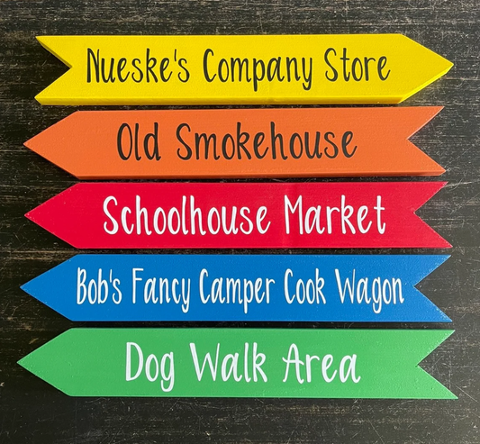 Directional Arrows, 2.5x16 Inch Custom Wood Sign, Event, Business, Personalized, Destinations, Travel, Vacation, Family Location, Restaurant, Store Front