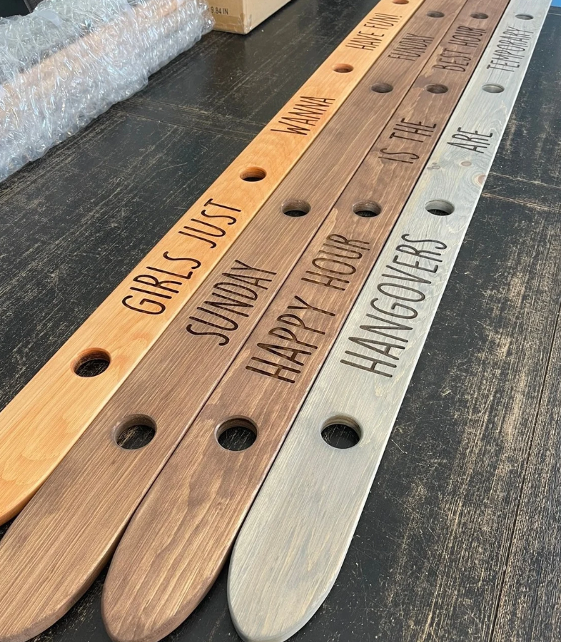 Shot Board, 4 Person Ski, Wedding Shot Board, Drink Ski, Ski Board for ...